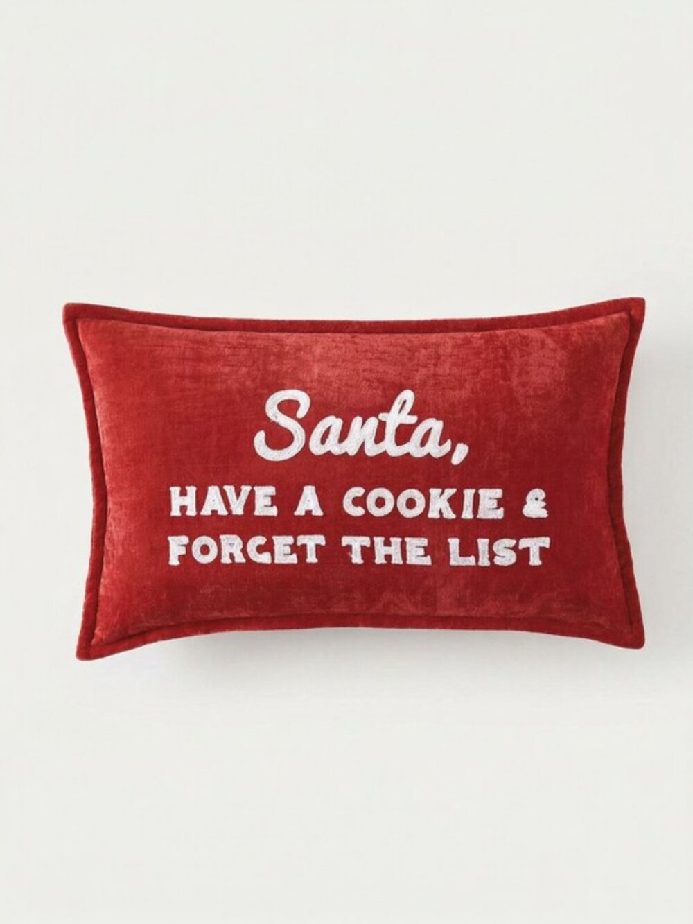 LACOURTE Santa Cookie List Decorative Pillow, 14″ x 24″ - Picture 2 of 8